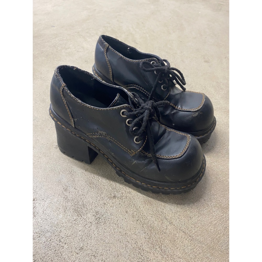 Bakers Barry Platform Oxford Shoes Womens 6.5 Black Chunky Lug Sole 90s Grunge